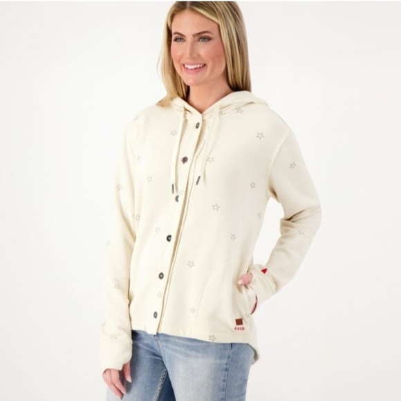 Peace Love World 'Love Unites Us' French Terry Star Jacket - Picture 2 of 11